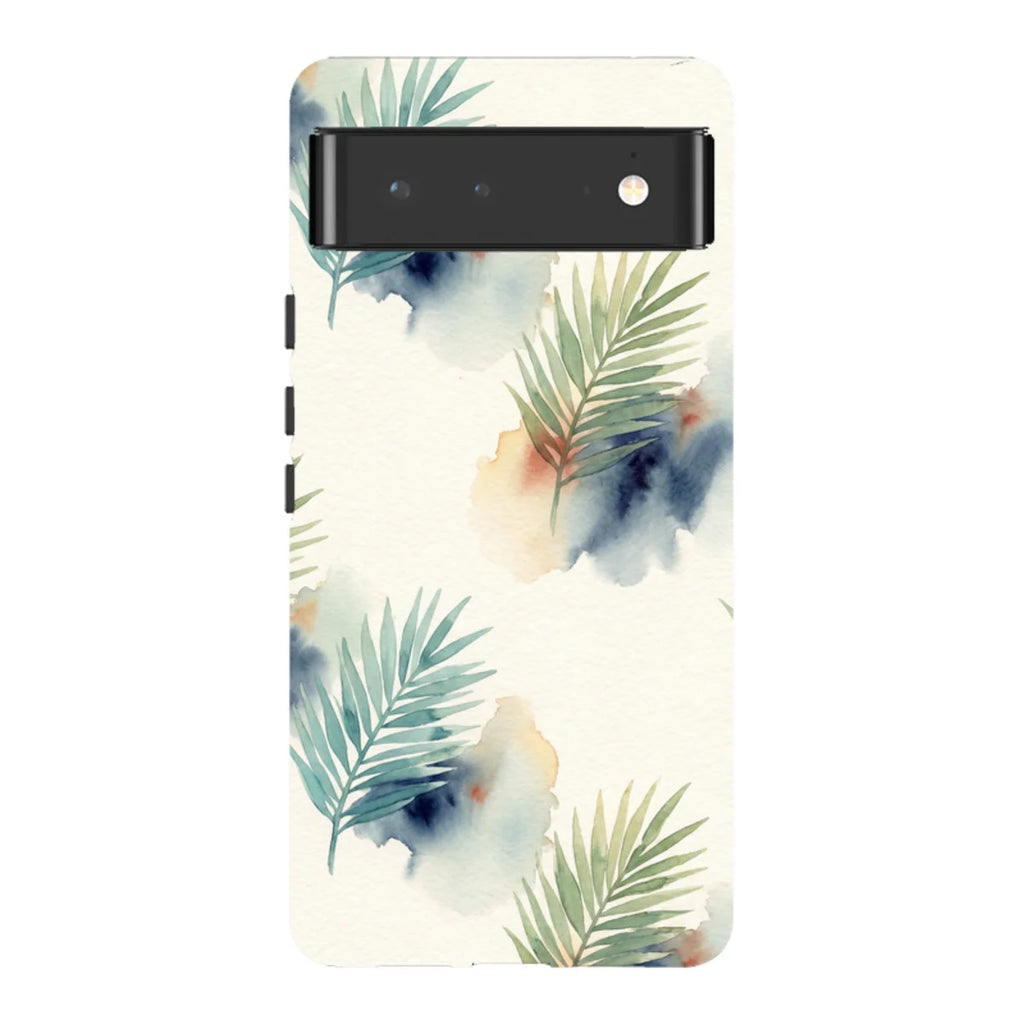 Palm Frond Breeze Pattern by Tobi Akinyemi — Pixel 6 Tough Case — Finnaij