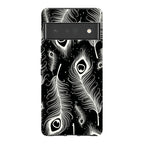 Feathers in Bloom Black — Pixel 6 Pro Tough Case — Finnaij