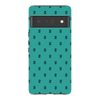 Monogram Teal — Pixel 6 Pro Tough Case — Finnaij