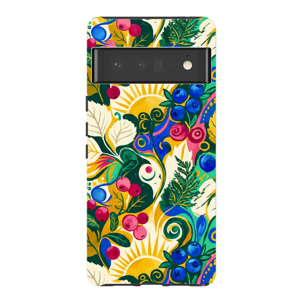 Berry Meadow Glow by Aino Kallio — Pixel 6 Pro Tough Case — Finnaij