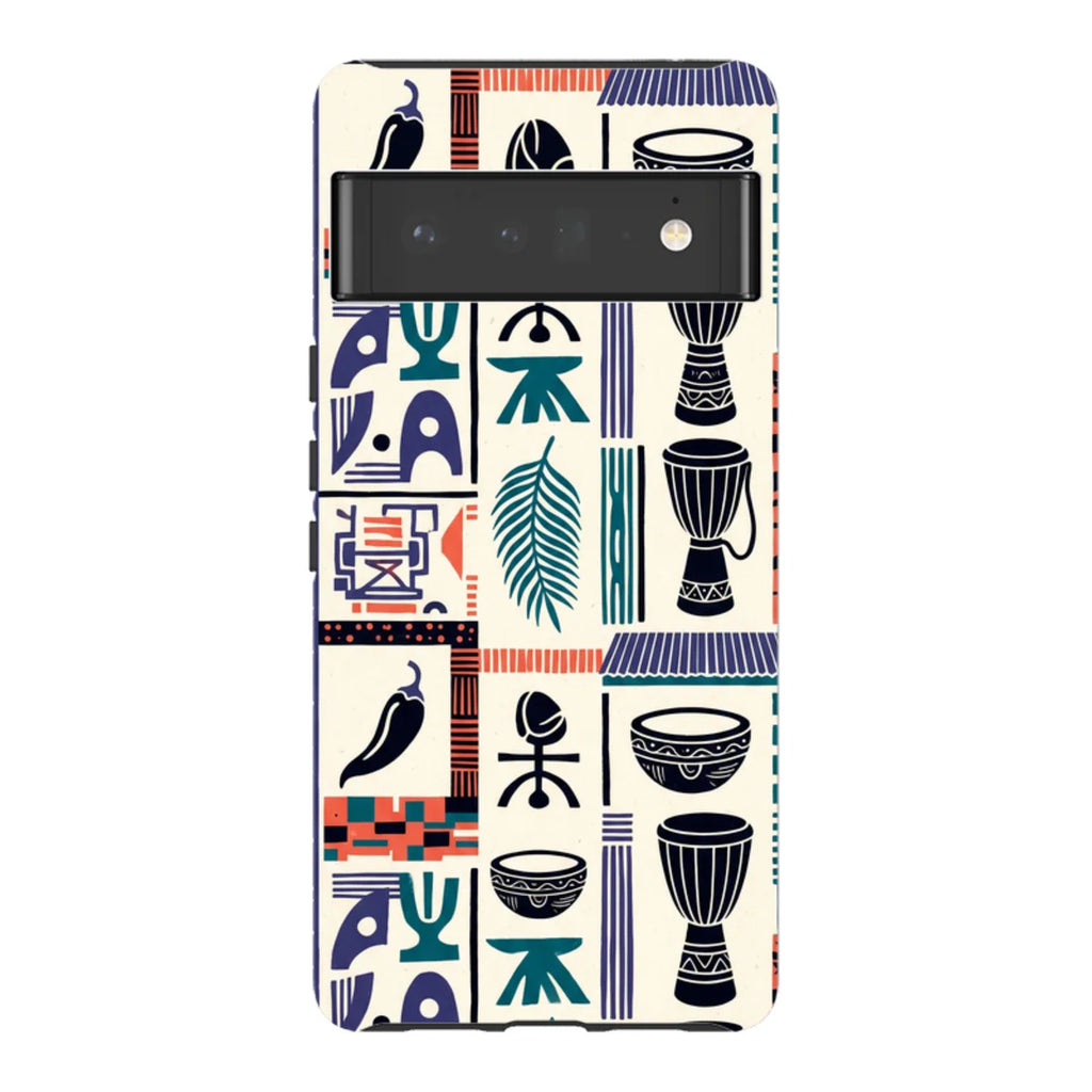 Market Day Icons by Ada Okoye — Pixel 6 Pro Tough Case — Finnaij