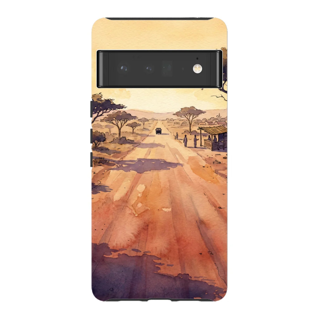 Laterite Road Golden Hour by Tobi Akinyemi — Pixel 6 Pro Tough Case — Finnaij