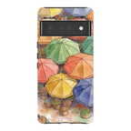 Market Umbrellas from Above by Tobi Akinyemi — Pixel 6 Pro Tough Case — Finnaij