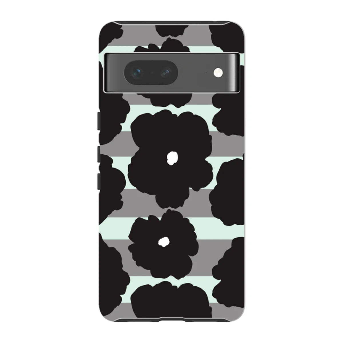 Bold Floral Black — Pixel 7 Tough Case — Finnaij