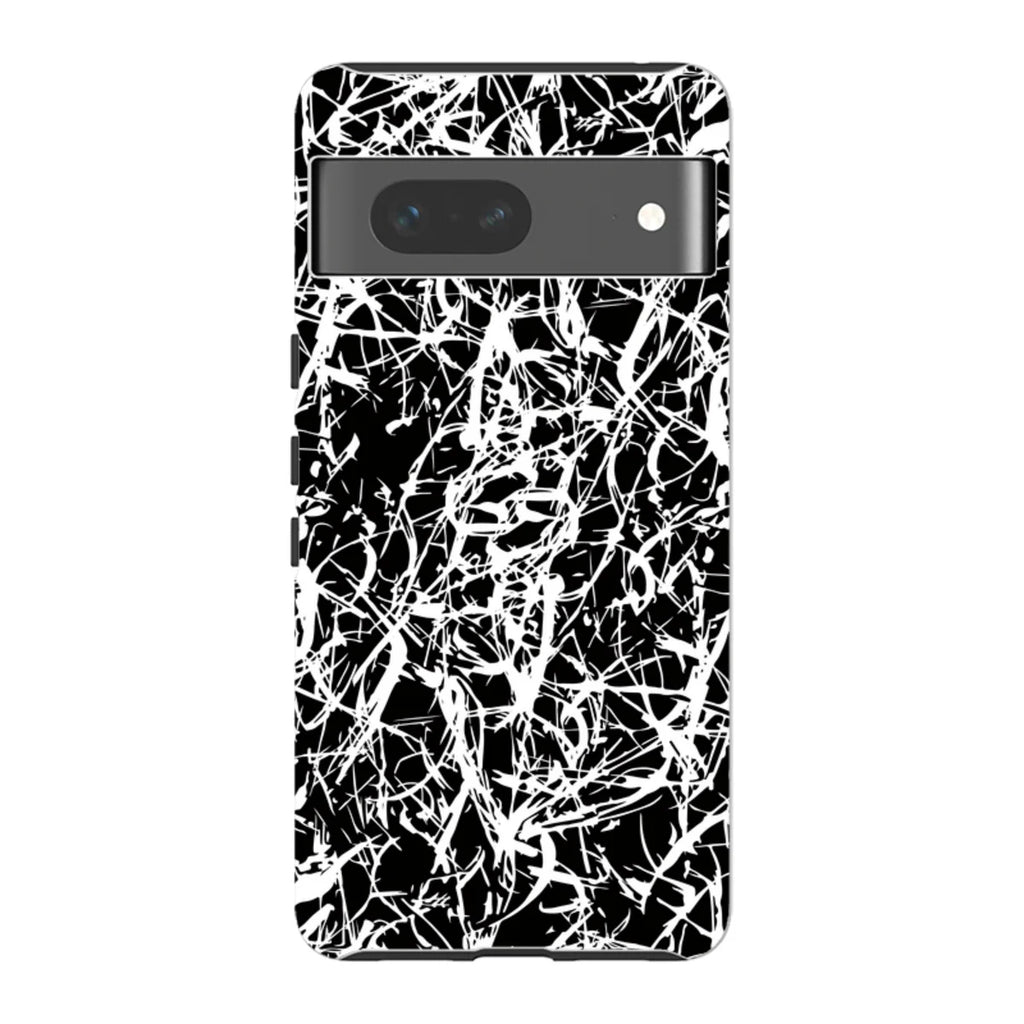 Black-White Grunge — Pixel 7 Tough Case — Finnaij