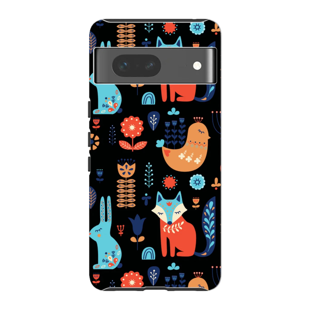Nordic Ornament Black — Pixel 7 Tough Case — Finnaij