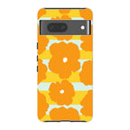 Bold Floral Orange — Pixel 7 Tough Case — Finnaij