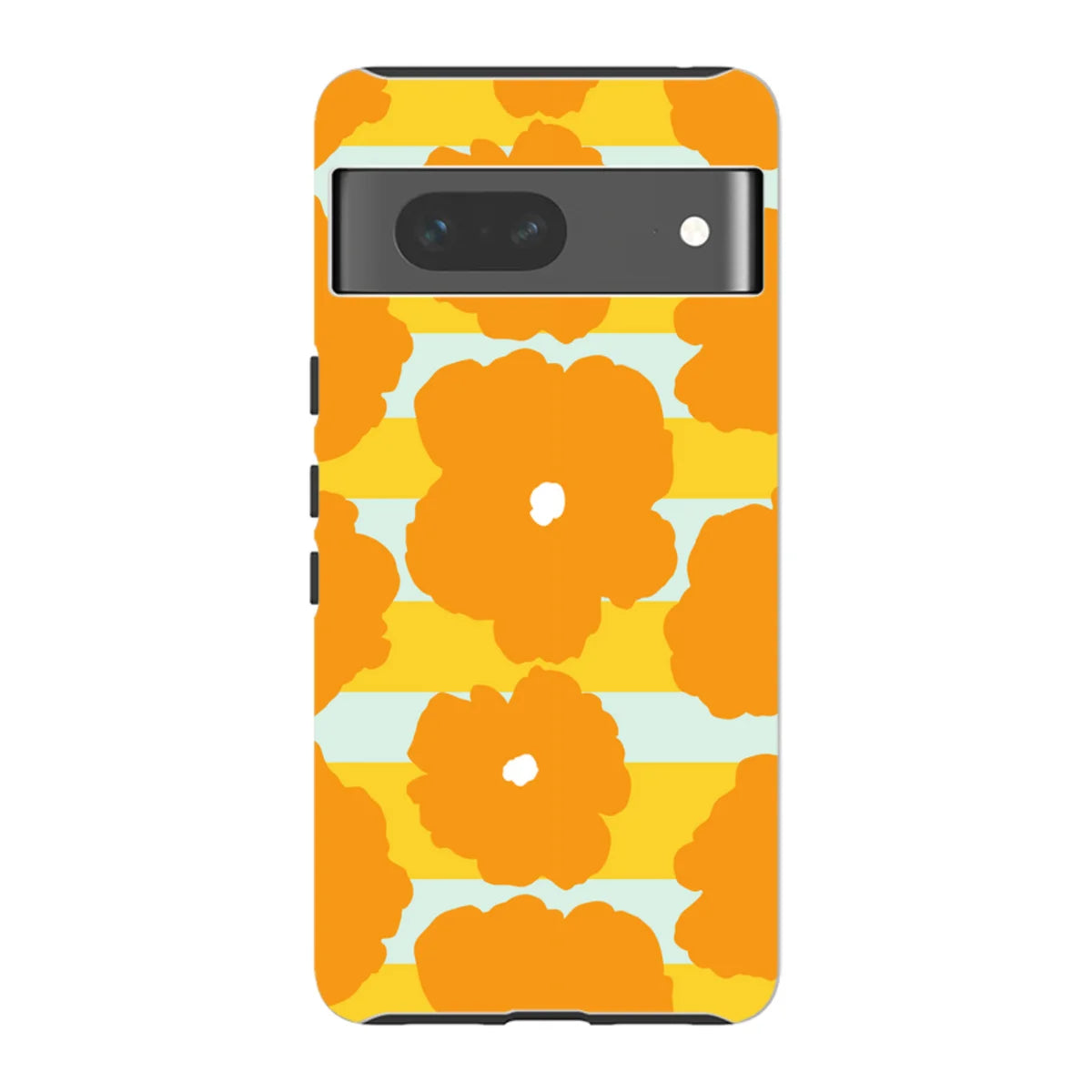 Bold Floral Orange — Pixel 7 Tough Case — Finnaij