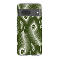 Feathers in Bloom Army Green — Pixel 7 Tough Case — Finnaij