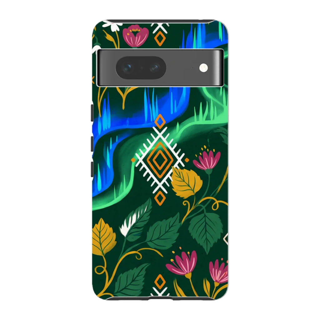 Aurora Birch Bloom by Aino Kallio — Pixel 7 Tough Case — Finnaij