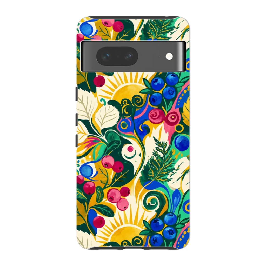 Berry Meadow Glow by Aino Kallio — Pixel 7 Tough Case — Finnaij