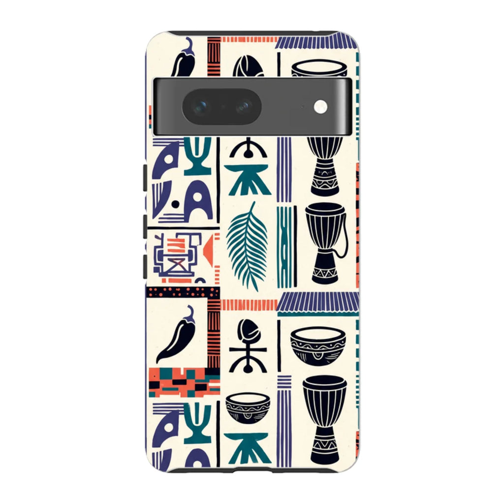 Market Day Icons by Ada Okoye — Pixel 7 Tough Case — Finnaij