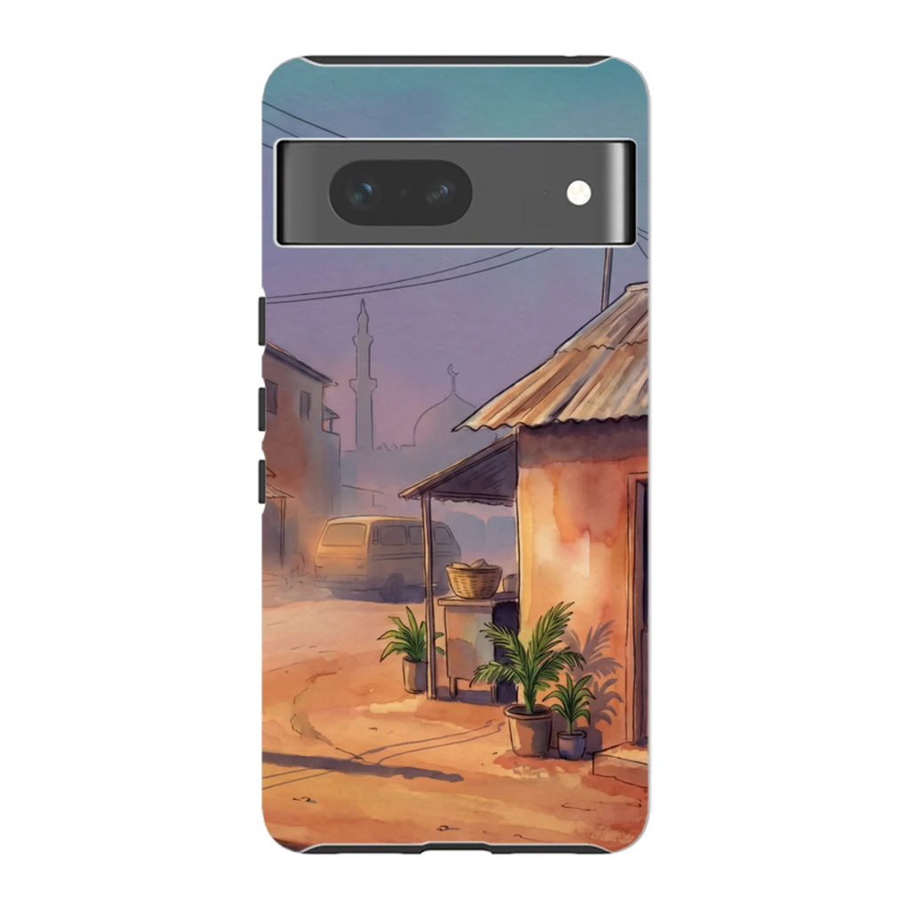 City Edge Quiet Street by Tobi Akinyemi — Pixel 7 Tough Case — Finnaij