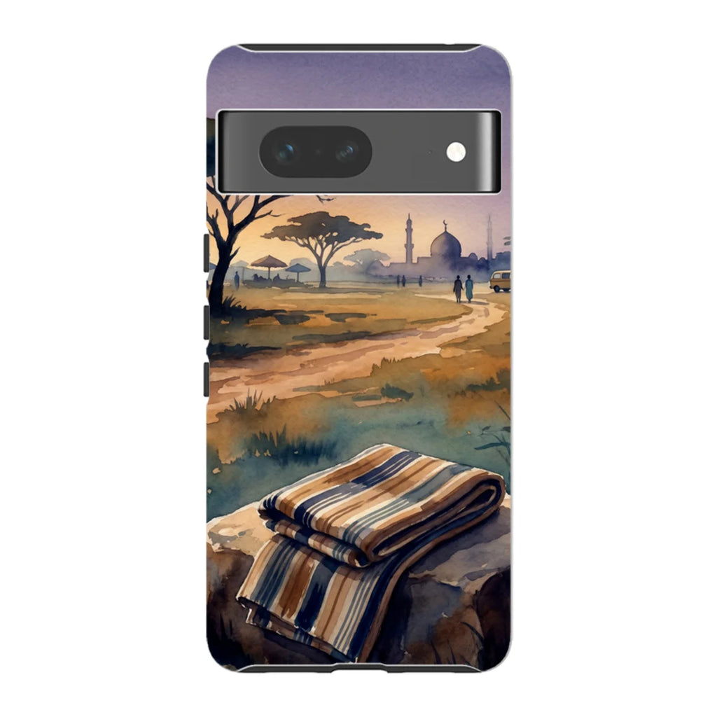 Aso-Oke Accent in the Landscape by Tobi Akinyemi — Pixel 7 Tough Case — Finnaij