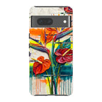 Tropical Flowers by Frida Lövström — Pixel 7 Tough Case — Finnaij
