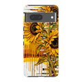 Sunflowers with Abstract Golden Chaos by Frida Lövström — Pixel 7 Tough Case — Finnaij