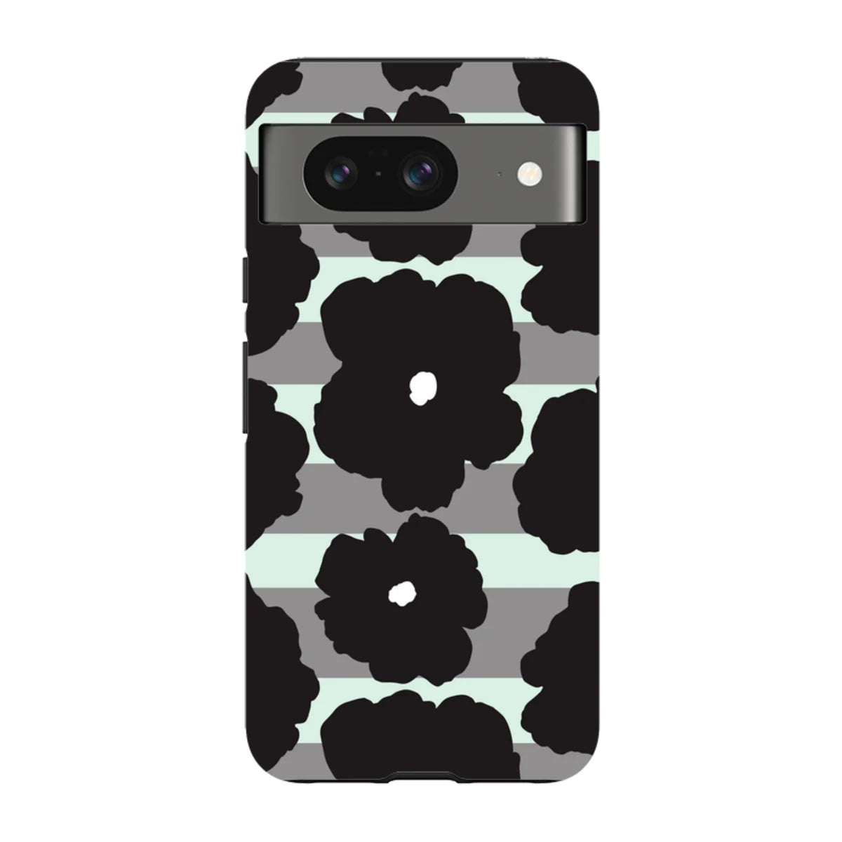 Bold Floral Black — Pixel 8 Tough Case — Finnaij