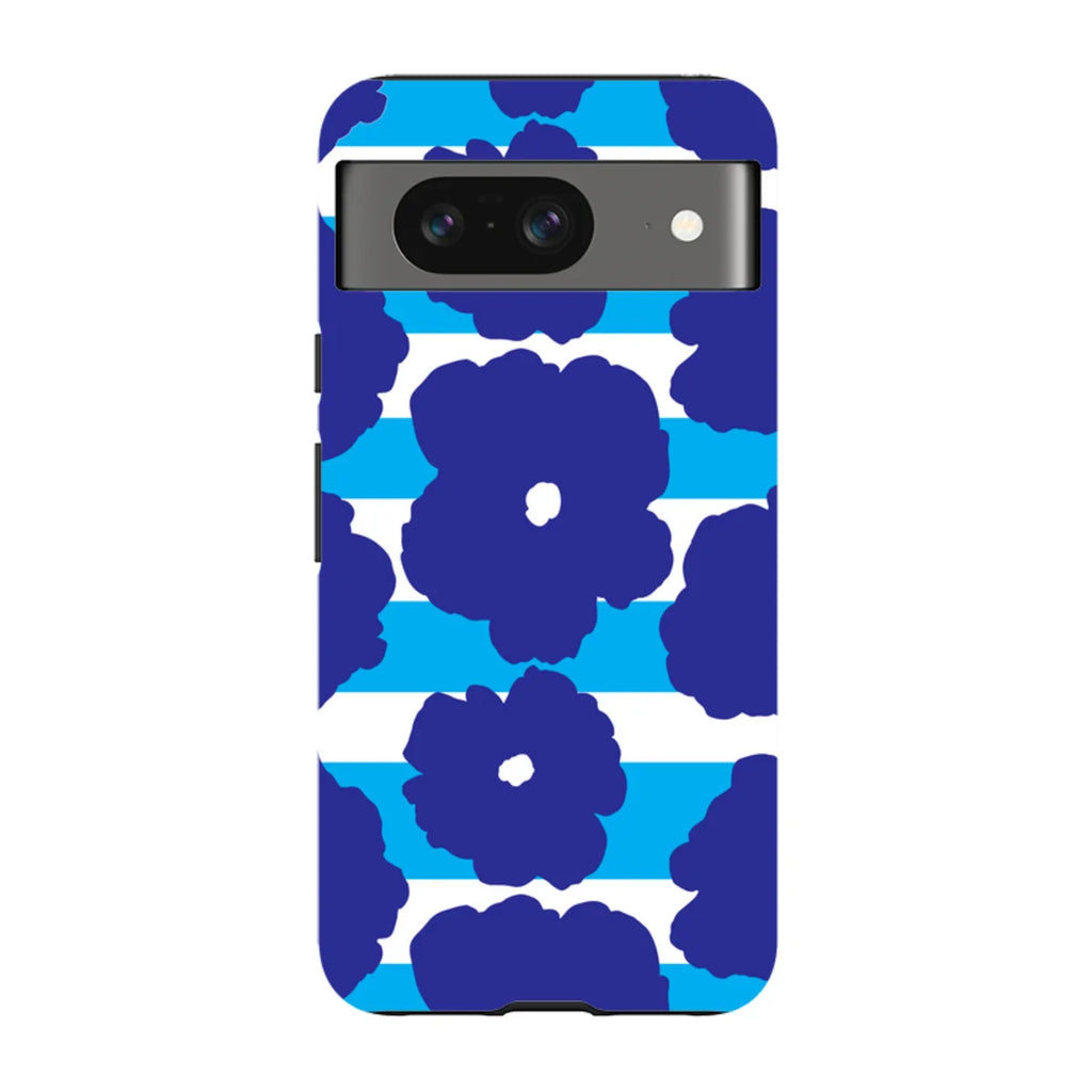Bold Floral Blue — Pixel 8 Tough Case — Finnaij