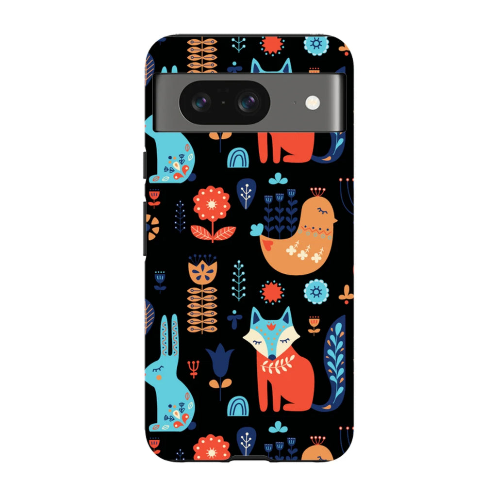 Nordic Ornament Black — Pixel 8 Tough Case — Finnaij