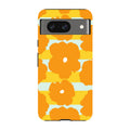 Bold Floral Orange — Pixel 8 Tough Case — Finnaij