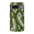 Feathers in Bloom Army Green — Pixel 8 Tough Case — Finnaij