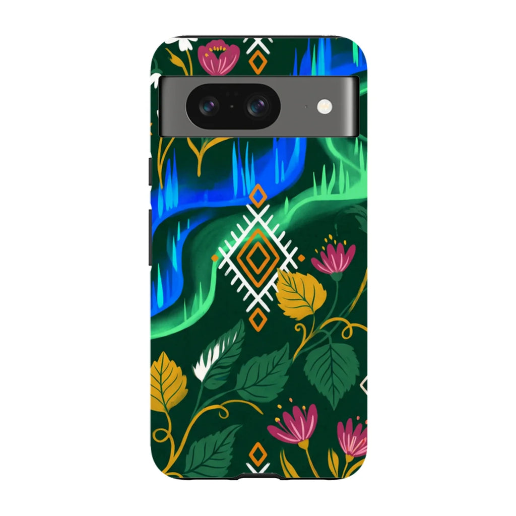 Aurora Birch Bloom by Aino Kallio — Pixel 8 Tough Case — Finnaij