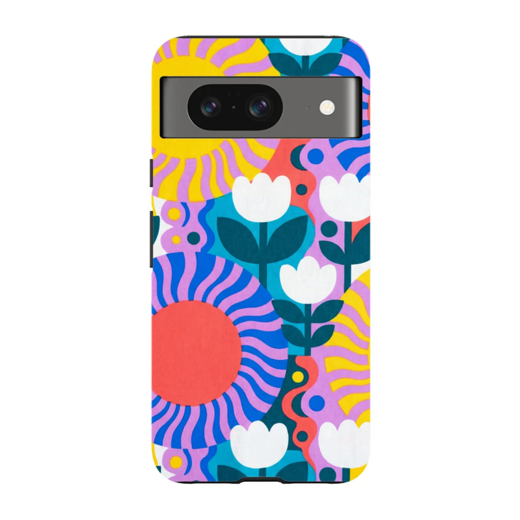 Midnight Sun Mod Bloom by Salla Niemi — Pixel 8 Tough Case — Finnaij
