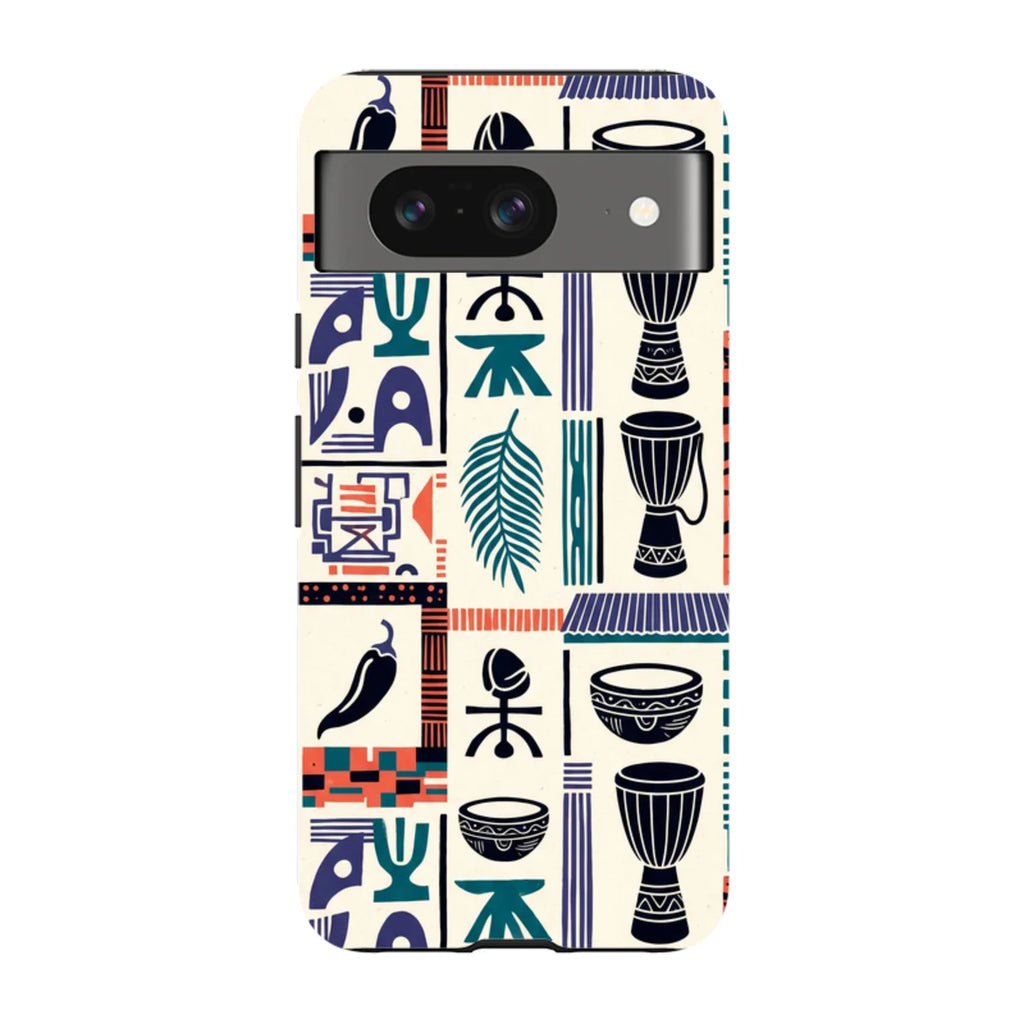 Market Day Icons by Ada Okoye — Pixel 8 Tough Case — Finnaij