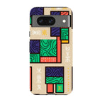 Ankara Blocks on Sand by Ada Okoye — Pixel 8 Tough Case — Finnaij