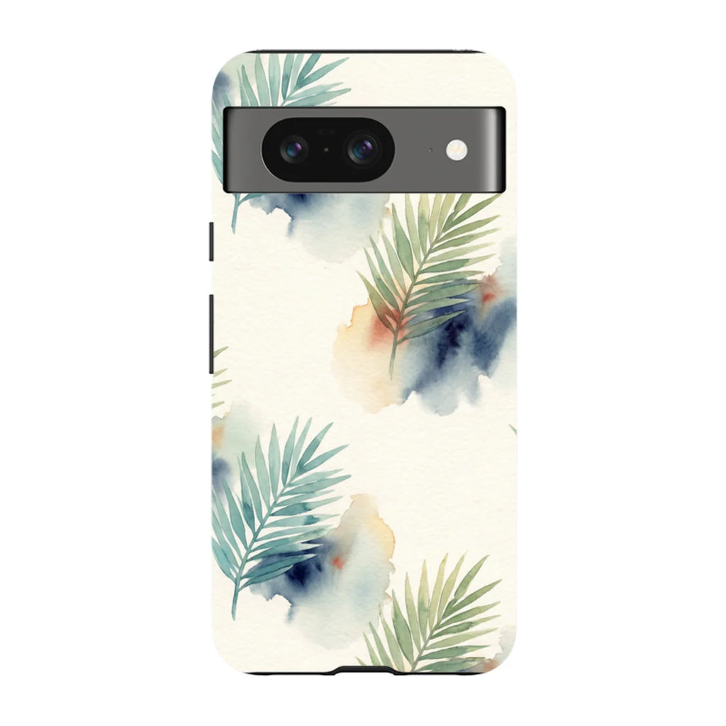 Palm Frond Breeze Pattern by Tobi Akinyemi — Pixel 8 Tough Case — Finnaij
