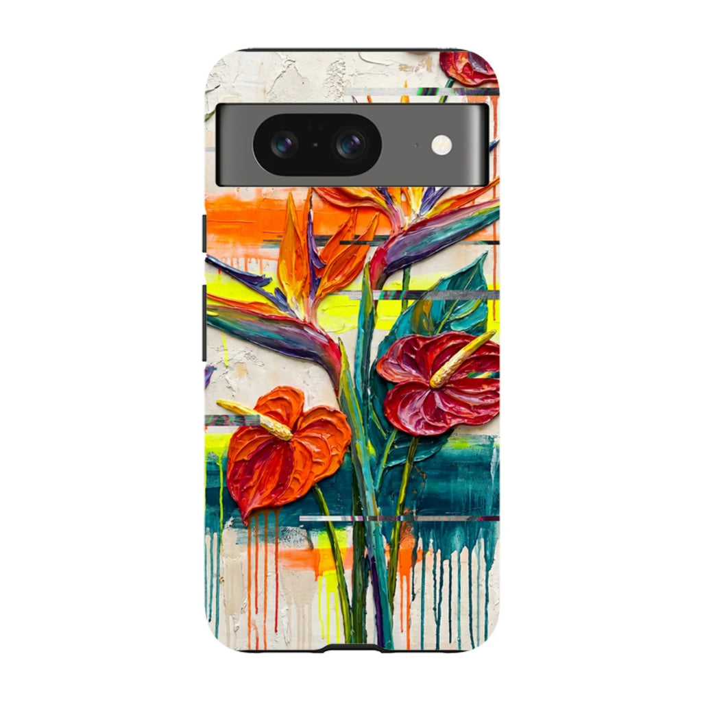 Tropical Flowers by Frida Lövström — Pixel 8 Tough Case — Finnaij