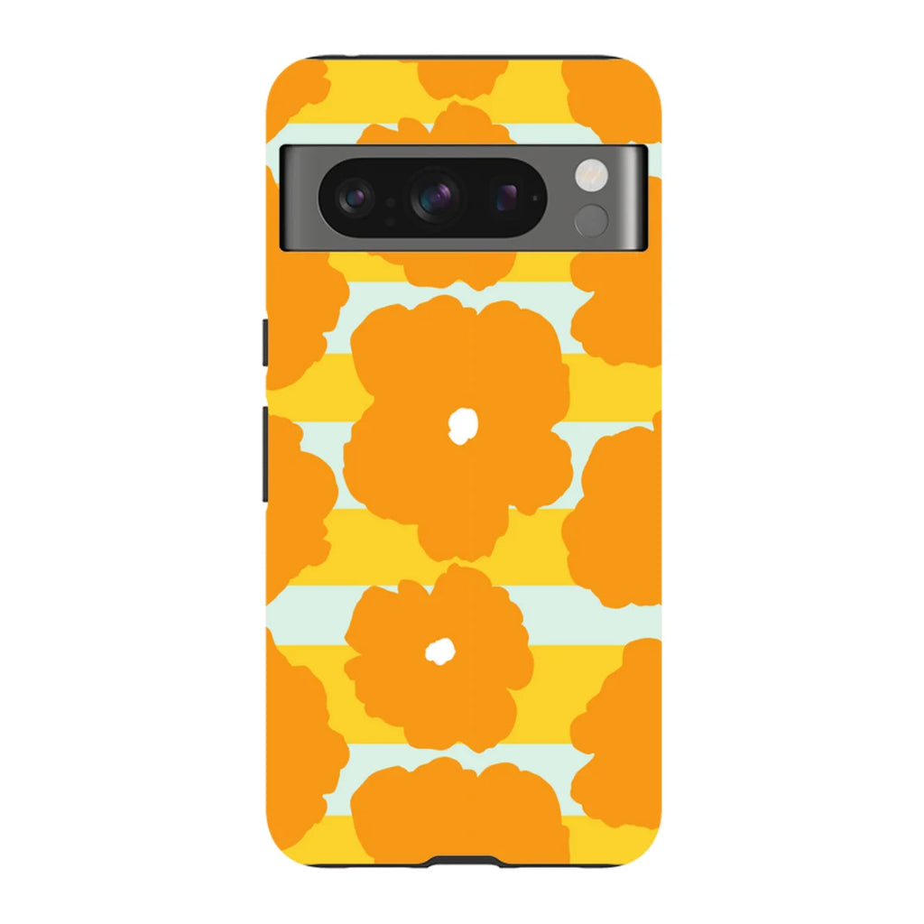 Bold Floral Orange — Pixel 8 Pro Tough Case — Finnaij