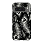 Feathers in Bloom Black — Pixel 8 Pro Tough Case — Finnaij