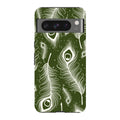 Feathers in Bloom Army Green — Pixel 8 Pro Tough Case — Finnaij
