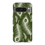Feathers in Bloom Army Green — Pixel 8 Pro Tough Case — Finnaij