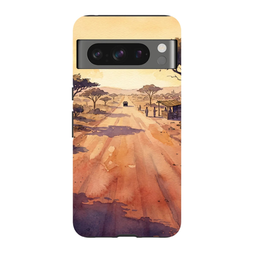 Laterite Road Golden Hour by Tobi Akinyemi — Pixel 8 Pro Tough Case — Finnaij