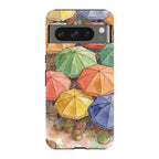 Market Umbrellas from Above by Tobi Akinyemi — Pixel 8 Pro Tough Case — Finnaij