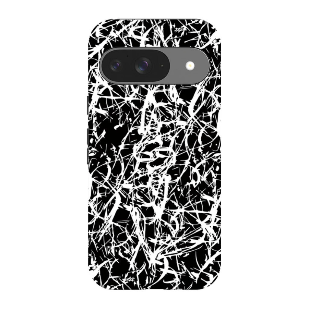 Black-White Grunge — Pixel 9 Tough Case — Finnaij
