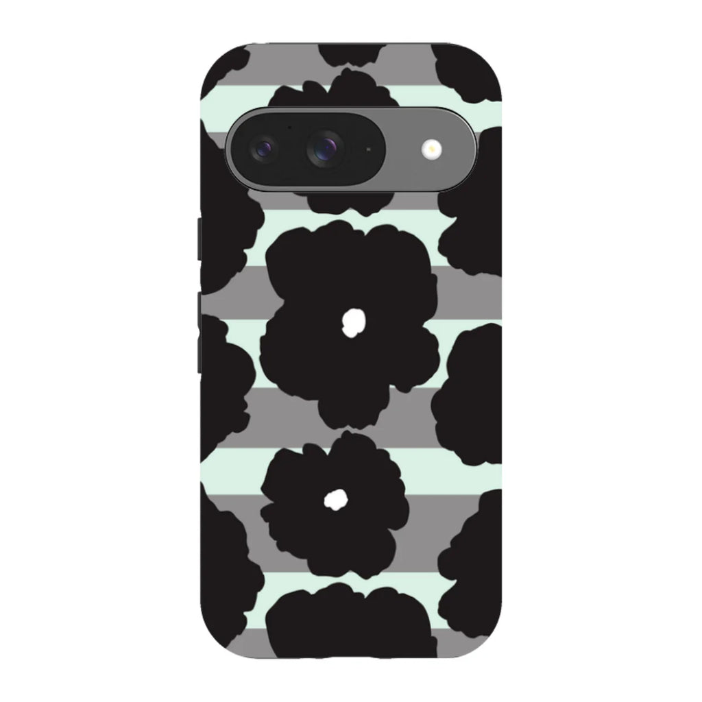 Bold Floral Black — Pixel 9 Tough Case — Finnaij