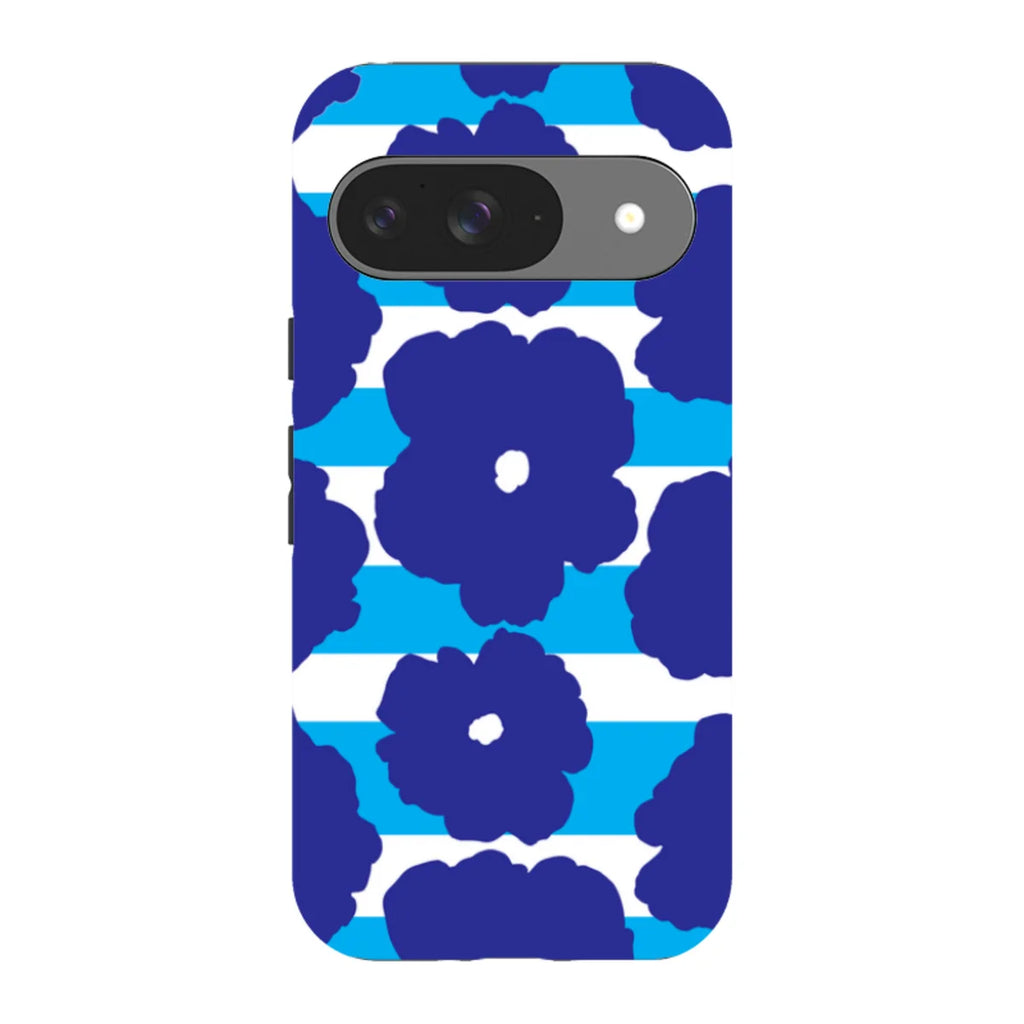 Bold Floral Blue — Pixel 9 Tough Case — Finnaij