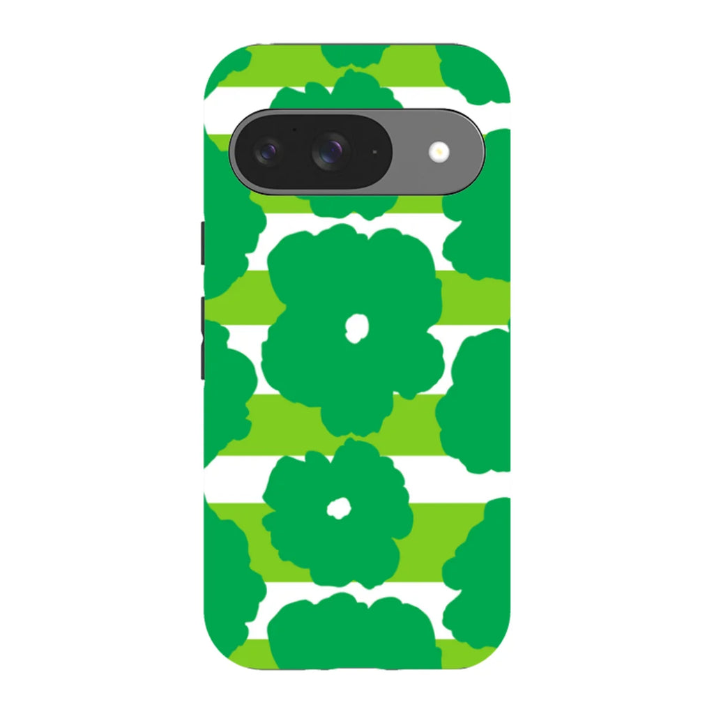 Bold Floral Green — Pixel 9 Tough Case — Finnaij