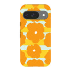 Bold Floral Orange — Pixel 9 Tough Case — Finnaij