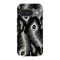 Feathers in Bloom Black — Pixel 9 Tough Case — Finnaij