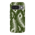 Feathers in Bloom Army Green — Pixel 9 Tough Case — Finnaij