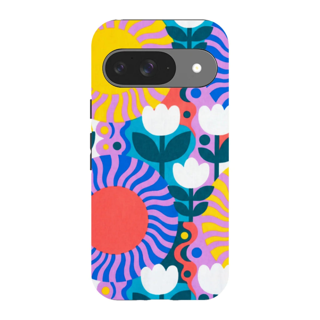 Midnight Sun Mod Bloom by Salla Niemi — Pixel 9 Tough Case — Finnaij