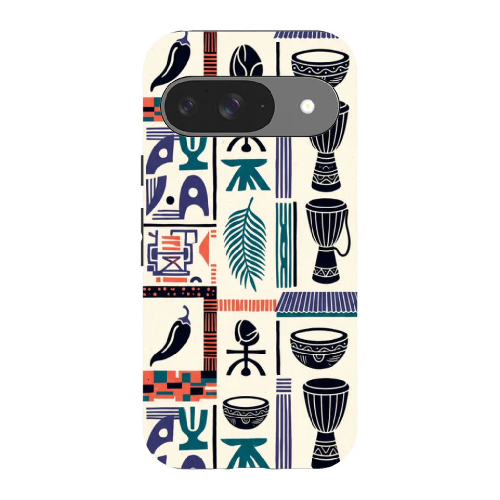 Market Day Icons by Ada Okoye — Pixel 9 Tough Case — Finnaij
