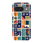 Coastal Indigo Tiles by Ada Okoye — Pixel 9 Tough Case — Finnaij