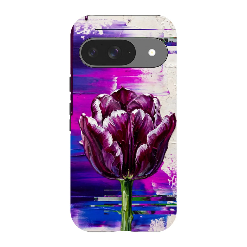 Single Dramatic Tulip by Frida Lövström — Pixel 9 Tough Case — Finnaij
