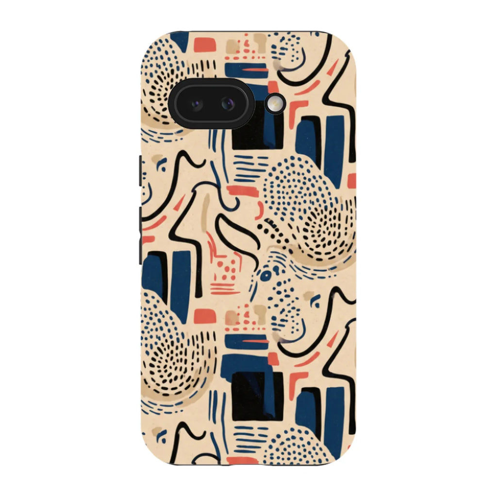 Sandstone Adire by Ada Okoye — Pixel 9A Tough Case — Finnaij