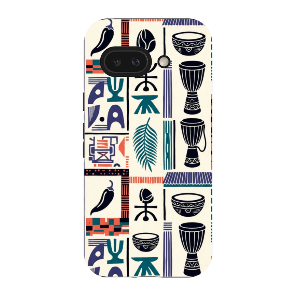 Market Day Icons by Ada Okoye — Pixel 9A Tough Case — Finnaij